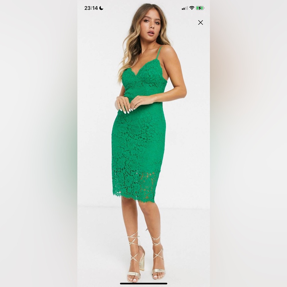 NWT Bardot Green Midi Dress SZ 4
